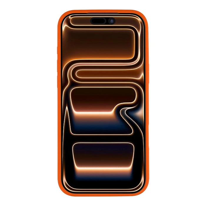 MUTURAL For iPhone 17 Pro Max Magnetic Case THE CAT Pattern PC + TPU Phone Cover with Tempered Glass Panel Compatible with MagSafe - Orange - 3