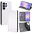 For Samsung Galaxy S26 Ultra Case Silk Touch PU Leather Phone Cover with Wallet Stand - White - 1
