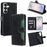 For Samsung Galaxy S26 Case Leather Wallet Phone Cover with Straw Hat Magnetic Clasp - Black - 1