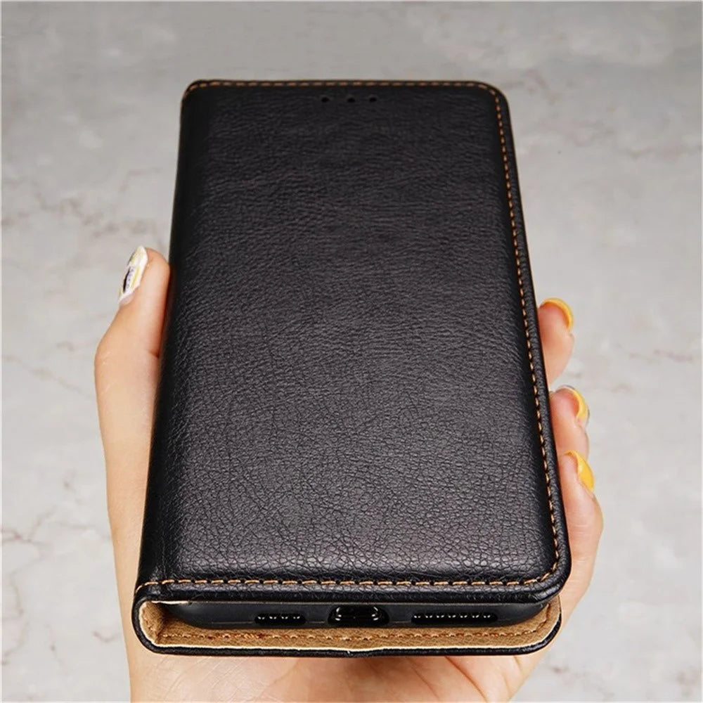 For Samsung Galaxy S26 Ultra Case Wallet PU Leather Magnetic Auto-Absorbed Phone Cover - Black - 7