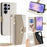 For Samsung Galaxy S26 Ultra Case Mirror Wallet Leather Phone Cover with Chain Shoulder Strap - White - 1