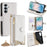 For Samsung Galaxy S26+ Leather Case Wallet Stand Cover Irregular Tail Style with Chain Strap - White - 1
