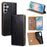 For Samsung Galaxy S26+ Case Genuine Cow Leather Stand Mobile Phone Cover with RFID Blocking Wallet - Black - 1