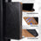 For Samsung Galaxy S26+ Case Genuine Cow Leather Stand Mobile Phone Cover with RFID Blocking Wallet - Black - 7
