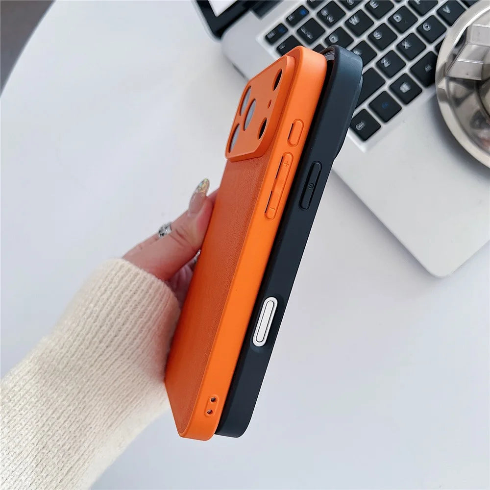 For iPhone 17 Pro Max Case Litchi Texture PU Leather Shockproof Protective Cover - Khaki - 3