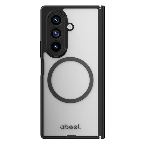ABEEL for Samsung Galaxy Z Fold7 5G Matte Magnetic Case Hinge Design Shockproof TPU + PC Cover - Black - 1