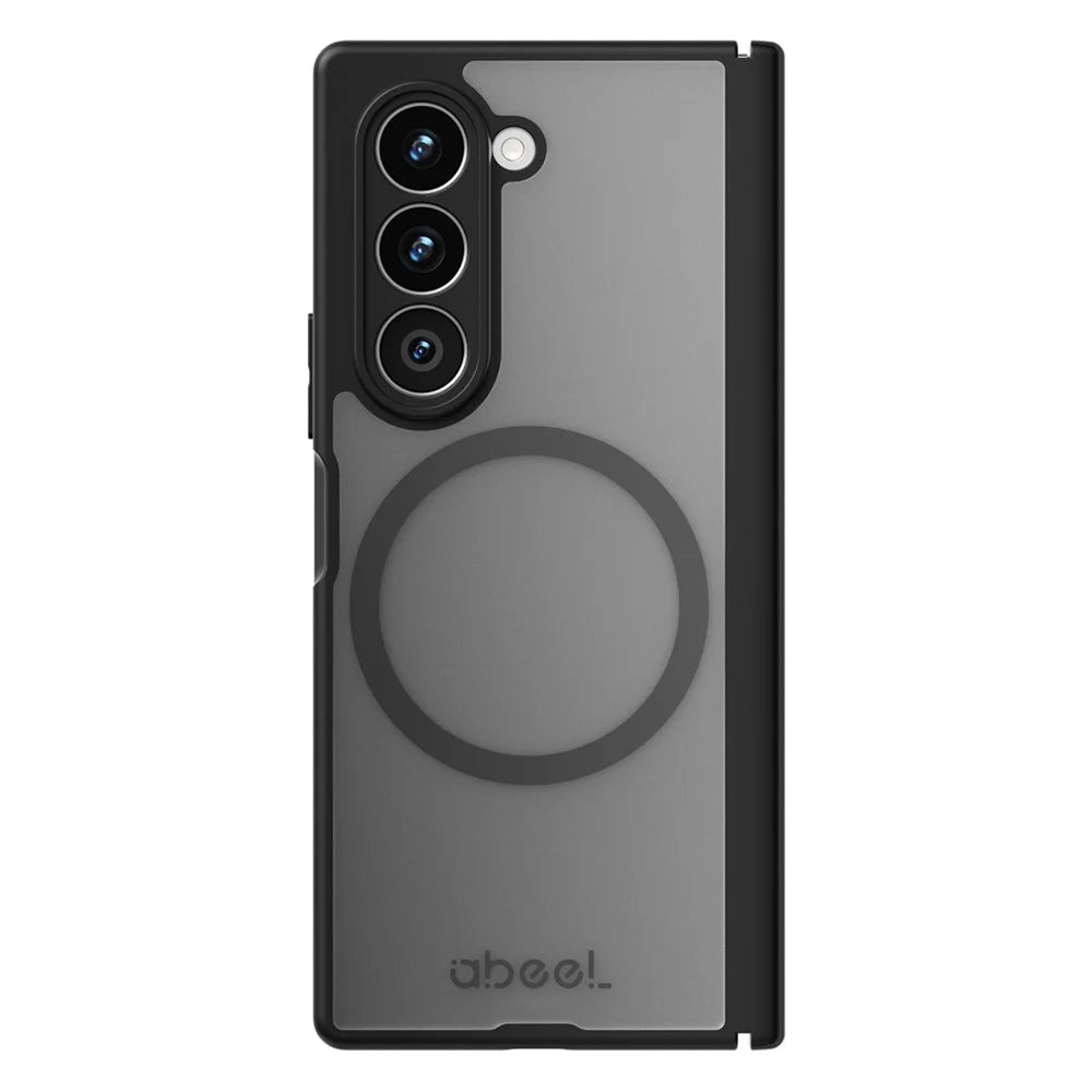 ABEEL for Samsung Galaxy Z Fold6 5G Matte Magnetic Case Hinge Design Shockproof TPU + PC Cover - Black - 1