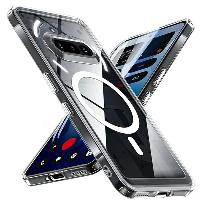For Nothing Phone (4a) Magnetic Case Transparent TPU Anti Drop Phone Cover - 1