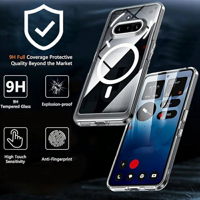 For Nothing Phone (4a) Magnetic Case Transparent TPU Anti Drop Phone Cover - 3