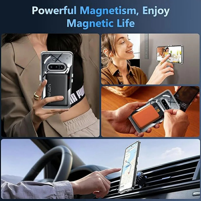 For Nothing Phone (4a) Magnetic Case Transparent TPU Anti Drop Phone Cover - 5