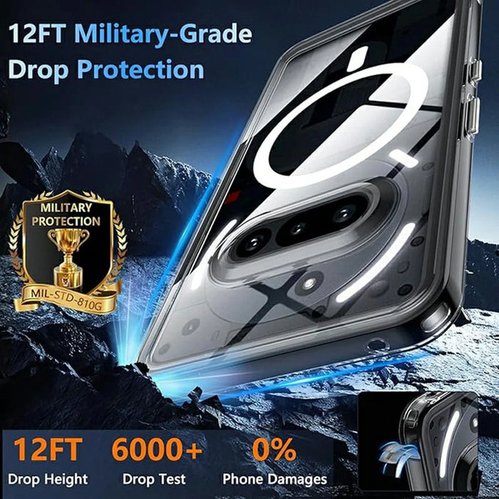 For Nothing Phone (4a) Magnetic Case Transparent TPU Anti Drop Phone Cover - 6