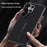 For Samsung Galaxy S26 Ultra Electroplated Shell Embossed PU  Leather + PC + TPU Protective Cover - Black - 3