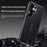 For Samsung Galaxy S26 Ultra Electroplated Shell Embossed PU  Leather + PC + TPU Protective Cover - Black - 4