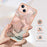 For iPhone 13 6.1 inch YB IMD Series-16 Style E 2.0mm TPU Drop Tested Phone Case Electroplating Frame Marble Pattern IMD Back Cover - Pink - 7