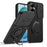 For Samsung Galaxy S26 Case Magnetic Case Ring Kickstand Slide Camera Cover TPU PC Hybrid Phone Shell - Black - 1