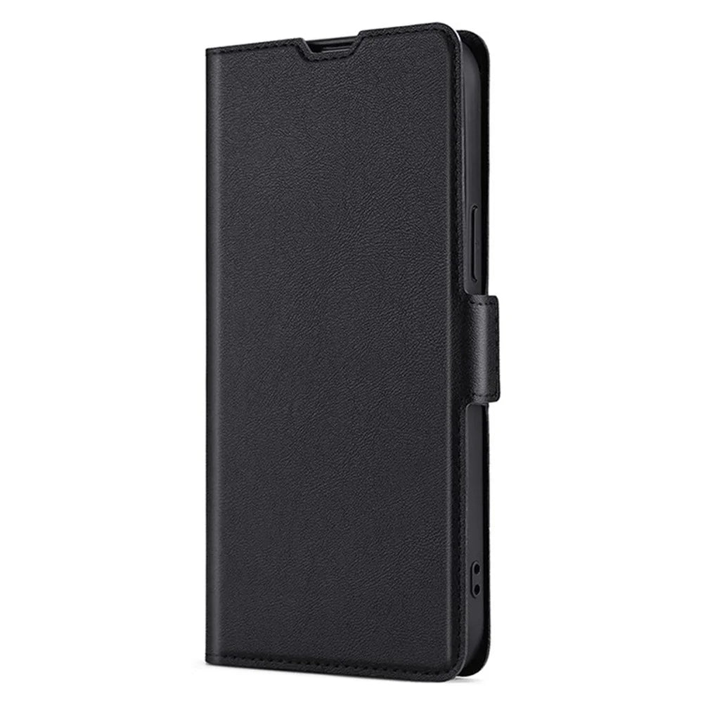For Samsung Galaxy S26+ Case Card Holder PU Leather Phone Cover - Black - 6