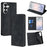 For Samsung Galaxy S26 Case Card Holder PU Leather Magnetic Closing Phone Cover - Black - 1