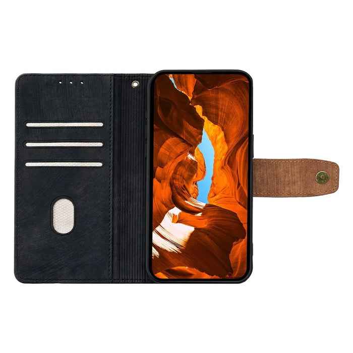For Samsung Galaxy S26 Case RFID Blocking Color Splicing PU Leather Wallet Phone Cover - Black - 2