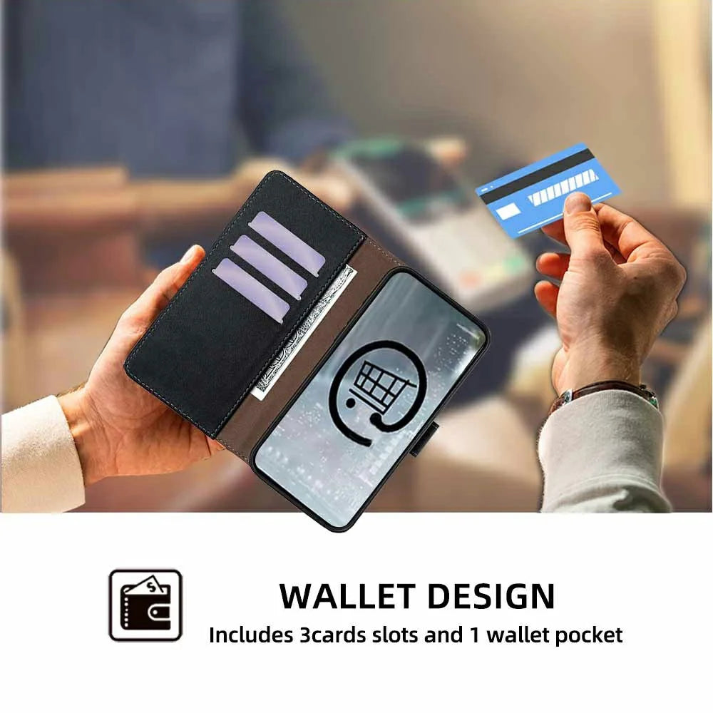 For Samsung Galaxy S26 Case RFID Blocking Wallet Cowhide Texture Leather Phone Cover - Black - 2