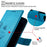 For Samsung Galaxy S26 Case Butterfly Flower Imprinted PU Leather Wallet Phone Cover - Blue - 6