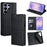 For Samsung Galaxy S26 Ultra Case Card Slots Cowhide Texture Phone Leather Cover - Black - 1