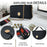 For Samsung Galaxy S26+ Case Cross Texture PU Leather + TPU Wallet Phone Cover with Strap - Black - 6