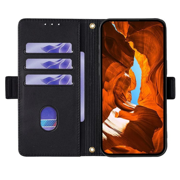 For Samsung Galaxy S26 Ultra Case RFID Blocking Wallet PU Leather Phone Cover with Wrist Strap - Black - 2