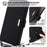 For Samsung Galaxy S26 Case RFID Blocking Wallet PU Leather Phone Cover with Wrist Strap - Black - 7