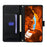 For Samsung Galaxy S26 Wallet Case Triangle Pattern Imprinted Stand Leather Phone Cover with Shoulder Strap - Black - 2