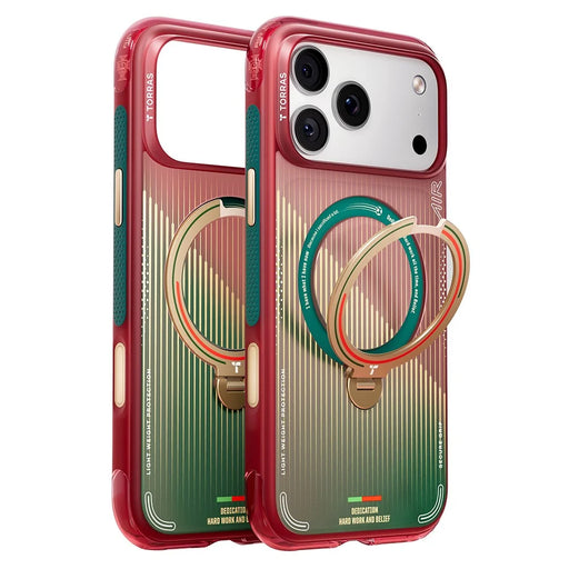 TORRAS Ostand Q3 Air for iPhone 17 Pro Max Magnetic Case 360° Rotating Kickstand TPU PC Phone Cover, FPF Limited Edition - Glory Slash - 1