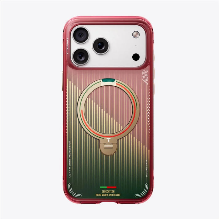TORRAS Ostand Q3 Air for iPhone 17 Pro Max Magnetic Case 360° Rotating Kickstand TPU PC Phone Cover, FPF Limited Edition - Glory Slash - 2