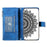 For Nothing Phone (4a) Wallet Case Mandala Flower Pattern PU Leather Phone Cover with Wrist Strap - Blue - 3