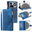 For Nothing Phone (4a) Pro Wallet Case Mandala Flower Pattern PU Leather Phone Cover with Wrist Strap - Blue - 1
