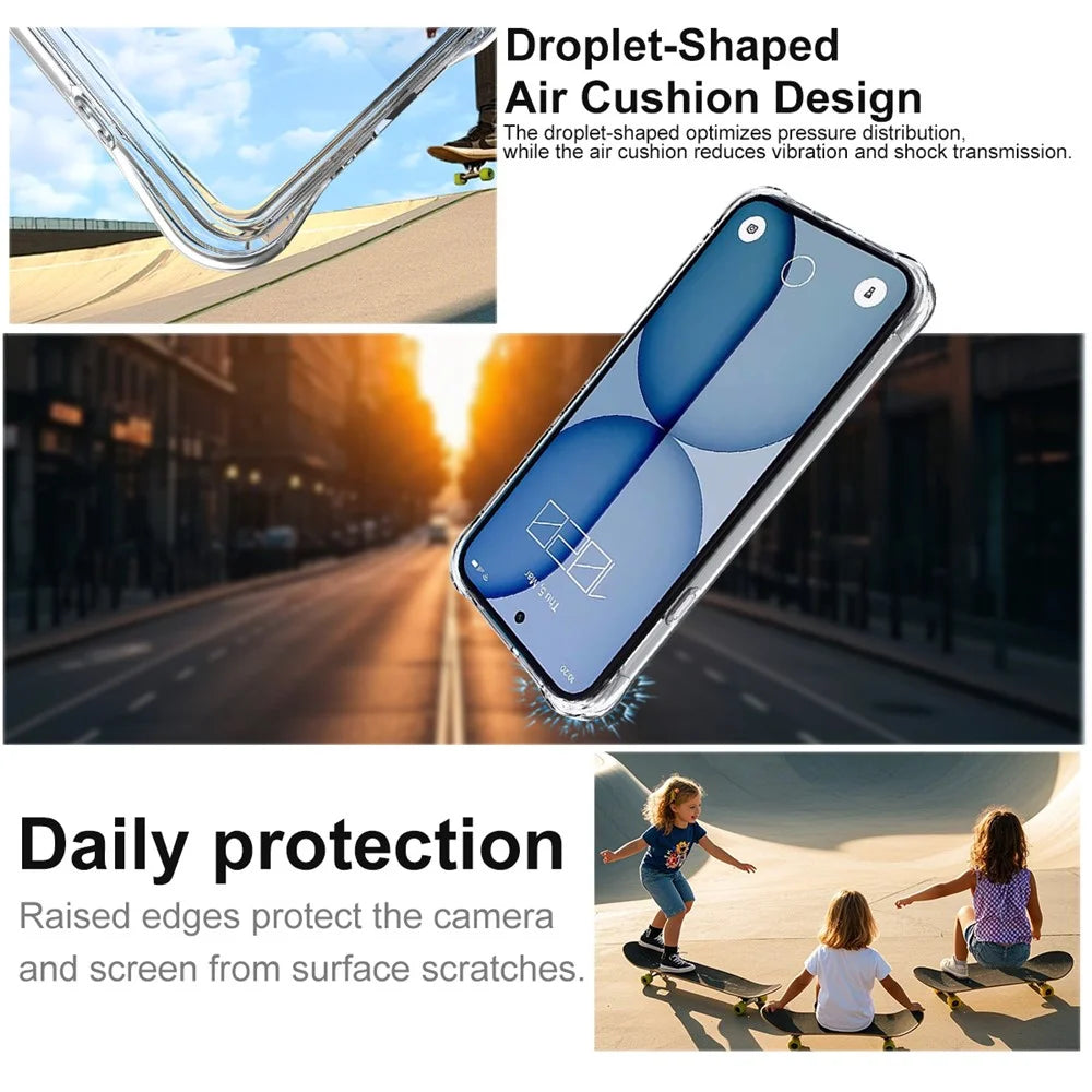 IMAK for Nothing Phone (4a) Magnetic Case Airbag Shockproof Protection TPU Phone Cover - Transparent - 7