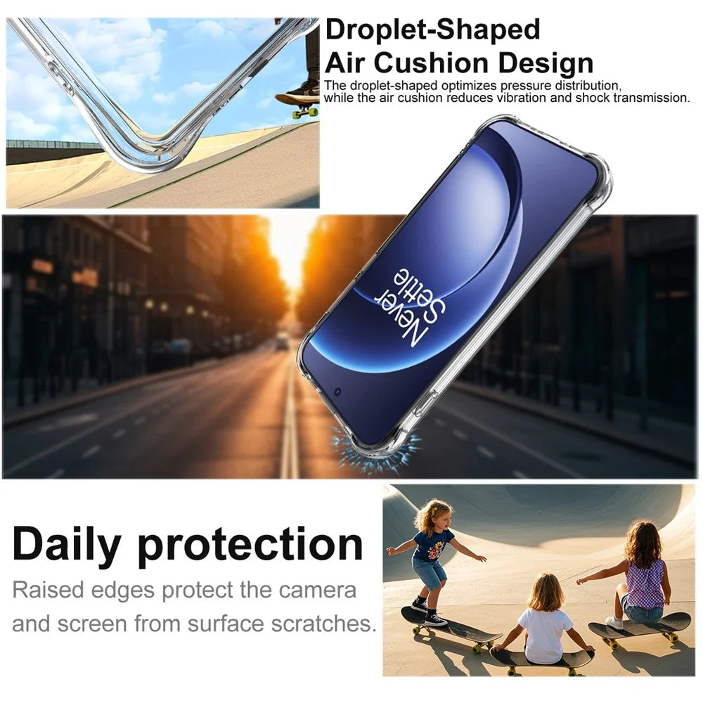 IMAK for OnePlus 15 5G Magnetic Case Airbag Shockproof Protection TPU Phone Cover - Transparent - 7