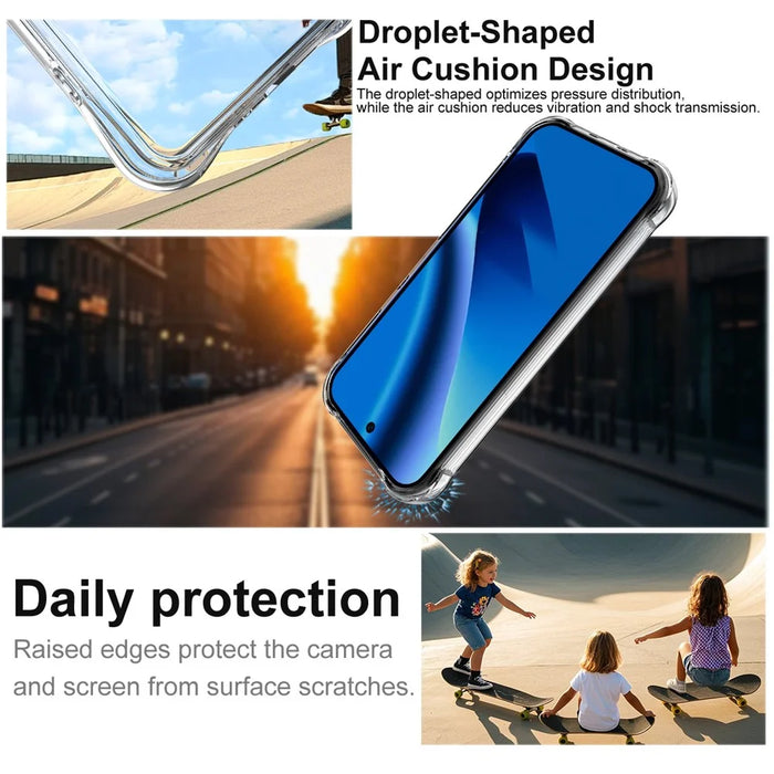 IMAK for Google Pixel 10a Magnetic Case Airbag Shockproof Protection TPU Phone Cover - Transparent - 7