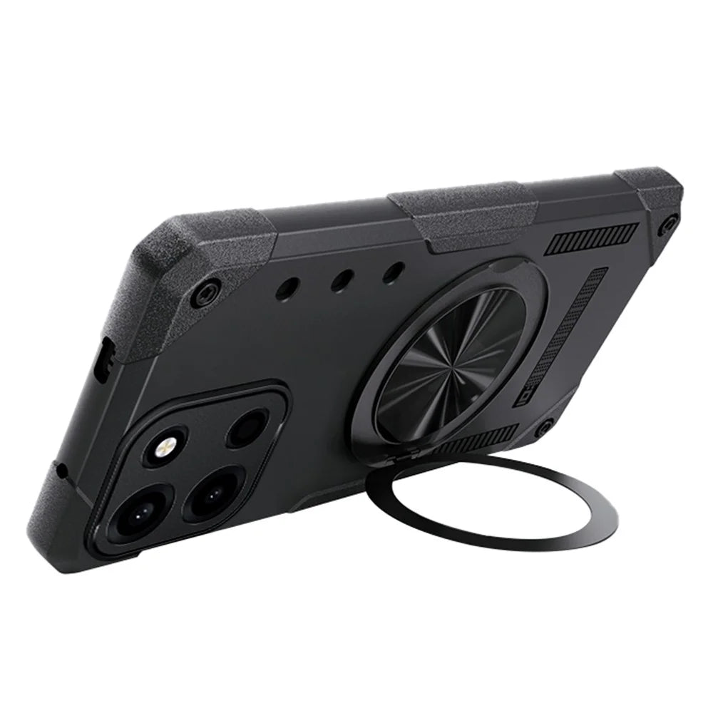 For OnePlus Nord CE6 5G / Nord 6 5G / Turbo 6V 5G / Turbo 6 5G Magnetic Case 360° Rotating Ring Kickstand TPU Phone Cover - Black - 2