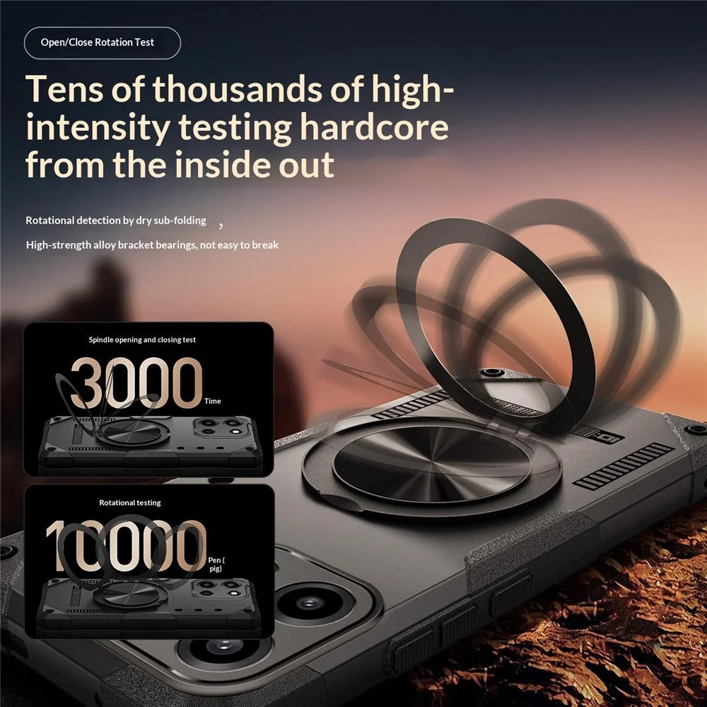 For OnePlus Nord CE6 5G / Nord 6 5G / Turbo 6V 5G / Turbo 6 5G Magnetic Case 360° Rotating Ring Kickstand TPU Phone Cover - Black - 5