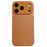For iPhone 17 Pro Phone Case Glitter PC + TPU + PU leather Shockproof Cover - Orange - 1