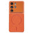 For Samsung Galaxy S26 Ultra Magnetic Case TPU + PC + PU Leather Protective Cover - Orange - 1