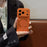 For iPhone 17 Pro Magnetic Case Aurora Pattern PU Leather + TPU + PC Phone Cover Compatible with Magsafe - Orange - 3