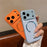 For iPhone 17 Pro Magnetic Case Aurora Pattern PU Leather + TPU + PC Phone Cover Compatible with Magsafe - Orange - 4