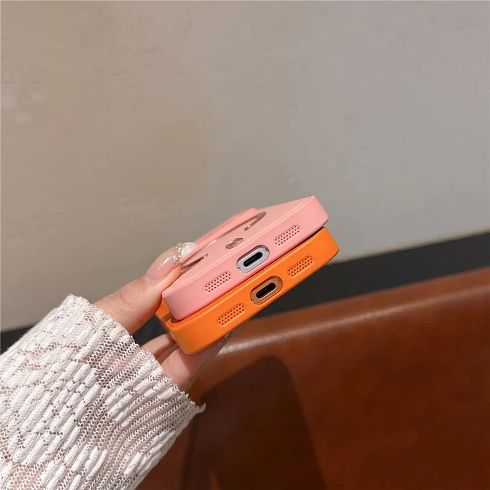 For iPhone 17 Pro Magnetic Case Aurora Pattern PU Leather + TPU + PC Phone Cover Compatible with Magsafe - Orange - 7