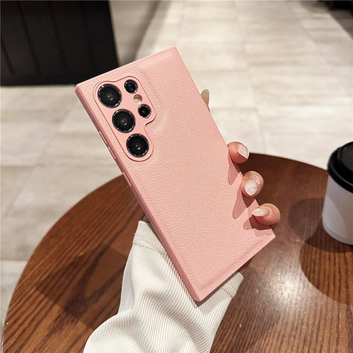For Samsung Galaxy S26 Ultra Case Litchi Texture PU Leather Shockproof Protective Cover - Pink - 2