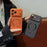 For iPhone 17 Pro Max Magnetic Case Aurora CD Pattern PU Leather + TPU + PC Phone Cover Compatible with Magsafe - Orange - 4