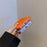 For iPhone 17 Pro Max Magnetic Case Aurora CD Pattern PU Leather + TPU + PC Phone Cover Compatible with Magsafe - Orange - 6