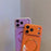For iPhone 17 Pro Max Magnetic Case Aurora CD Pattern PU Leather + TPU + PC Phone Cover Compatible with Magsafe - Orange - 7