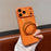 For iPhone 17 Pro Magnetic Case with 360° Rotating Ring Kickstand Aurora CD Pattern TPU + PC Phone Cover Compatible with Magsafe - Orange - 2
