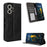 For TCL NxtPaper 70 Pro 5G Leather Case Wallet Stand Retro Texture Phone Cover - Black - 1
