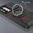 For Samsung Galaxy A56 5G / Galaxy A36 5G Magnetic Case Slide Camera Cover Rotary Kickstand PC + TPU Phone Shell - Black - 2